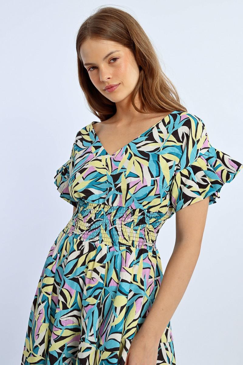 Molly Bracken Robe Longue Multiple Volants