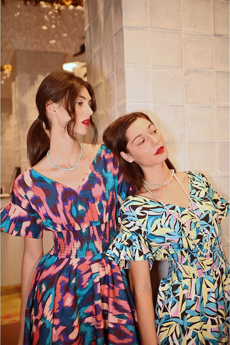 molly bracken Robe longue multiple volants