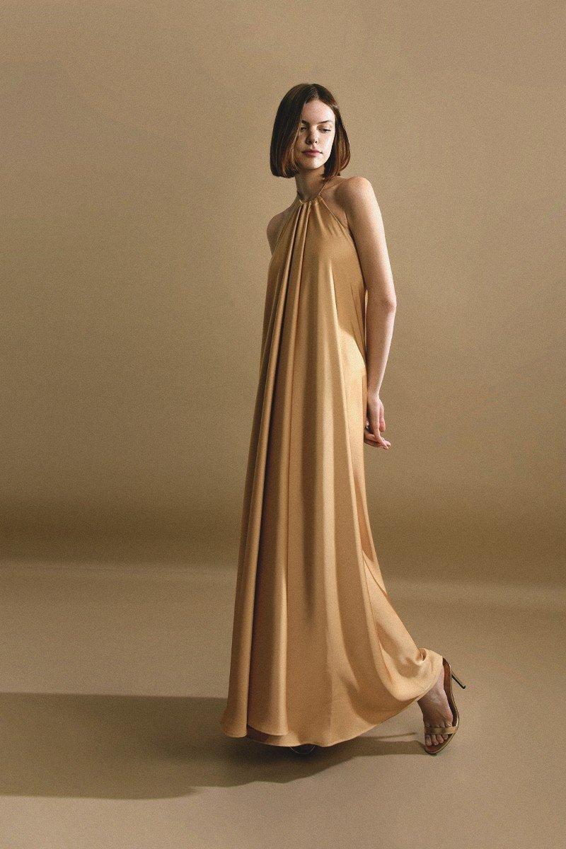 molly bracken Robe longue satinée