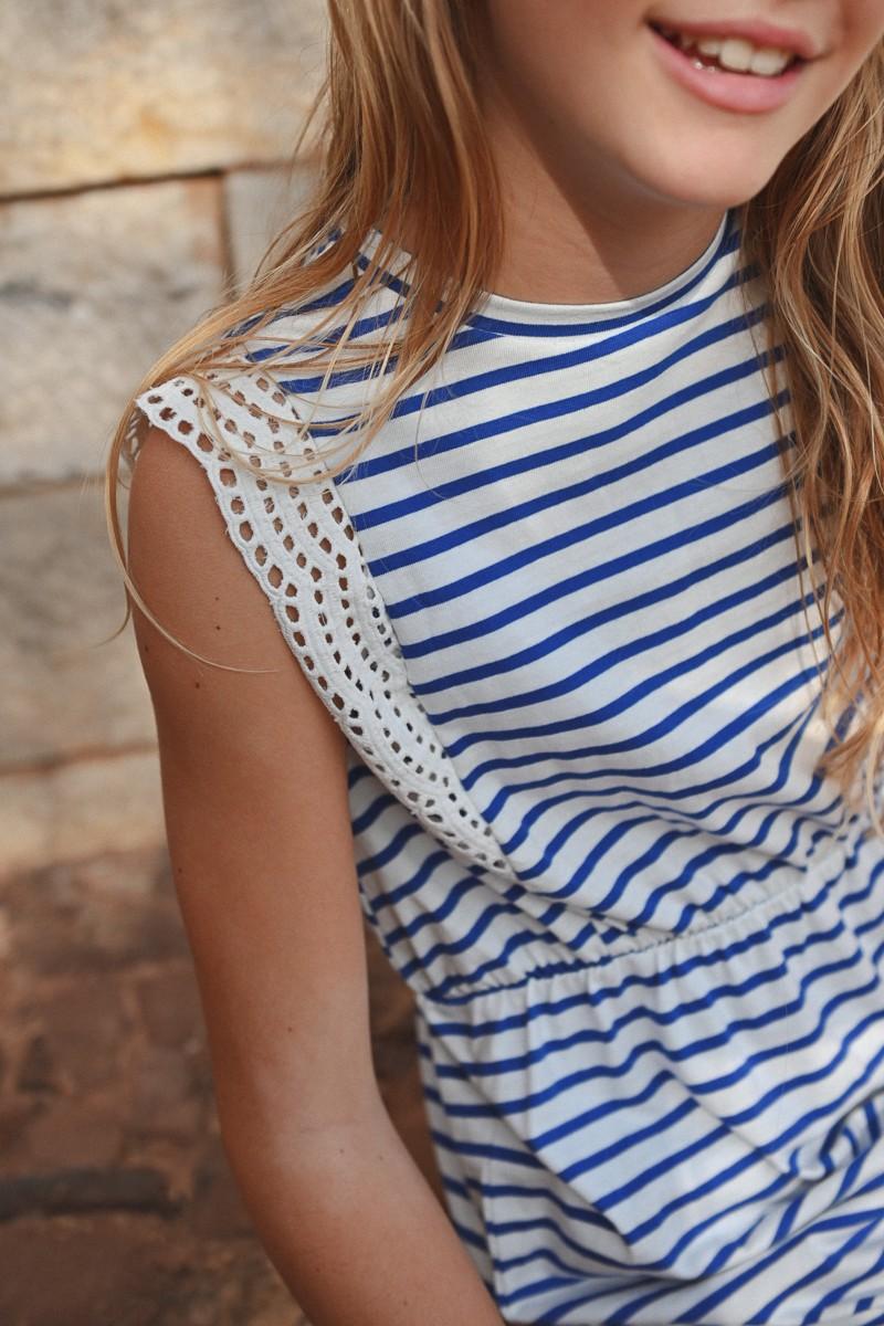 Molly Bracken Robe Marinière Sans Manches