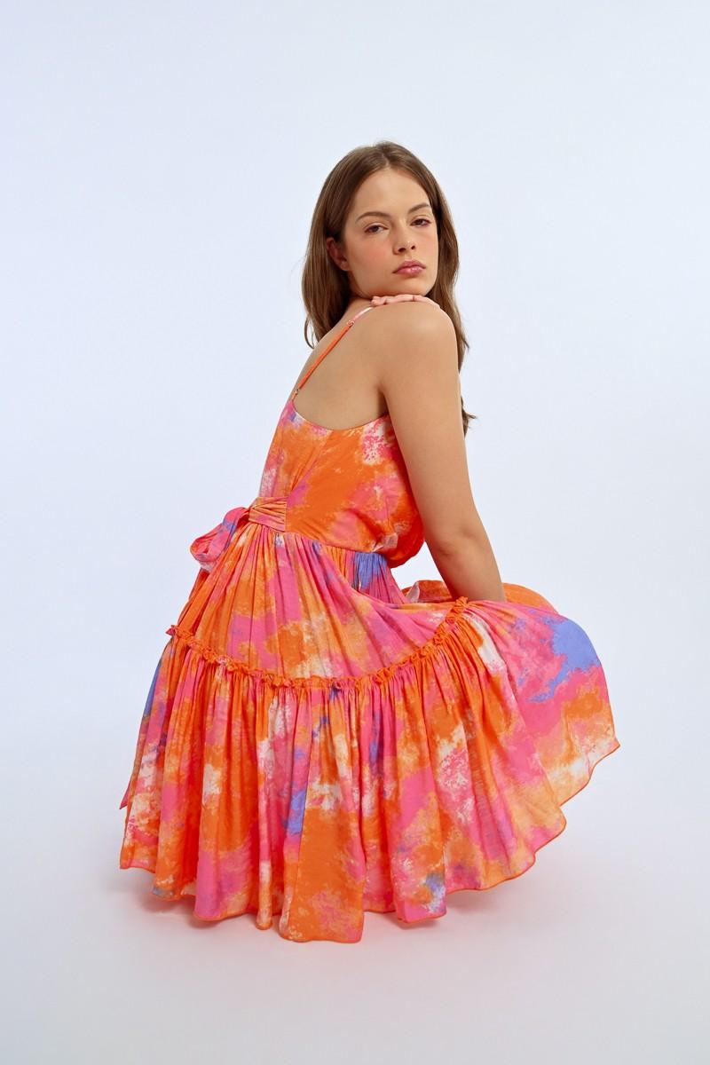 Molly Bracken Robe Plissée Colorée
