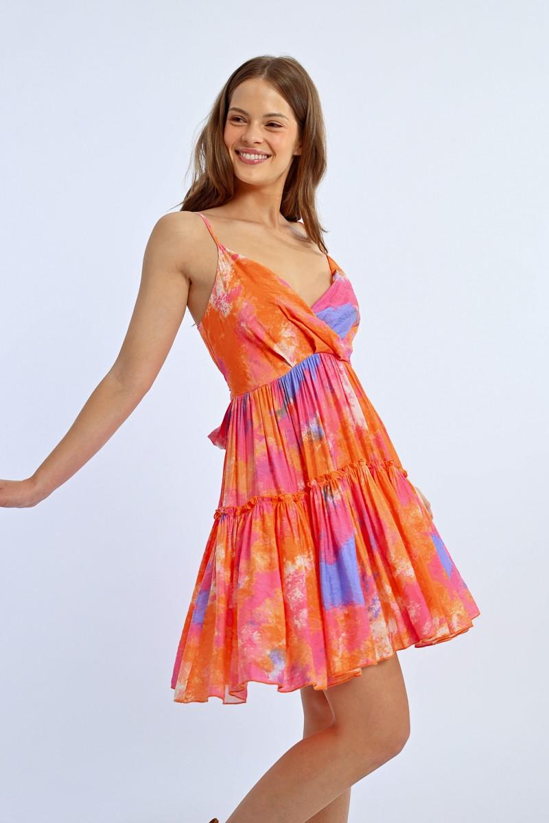 molly bracken Robe plissée colorée
