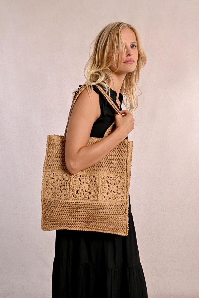 Molly Bracken Sac Cabas En Paille Ajouré