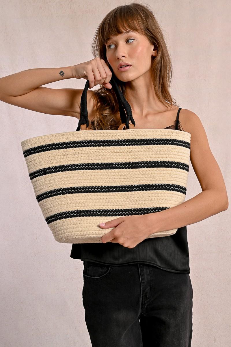 Molly Bracken Sac Panier Rayé