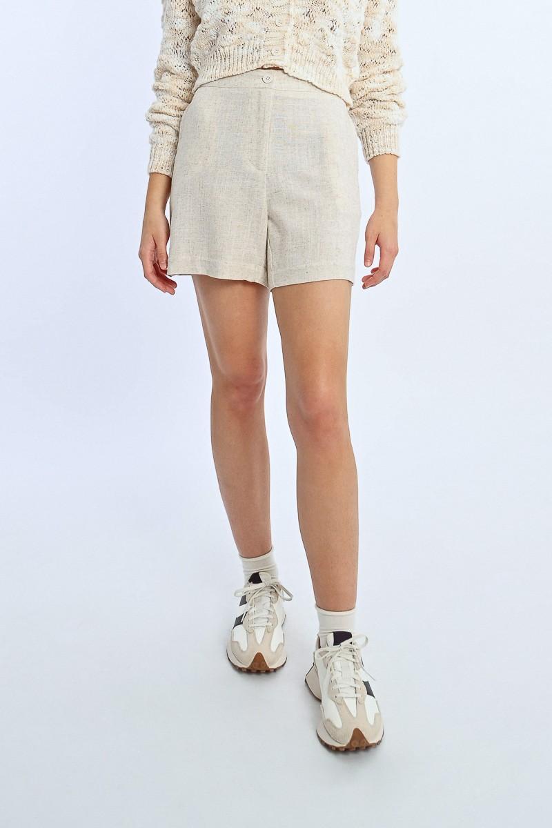 Molly Bracken Short En Lin Taille Haute