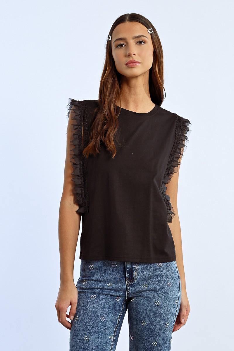 Molly Bracken T-shirt à Dentelle