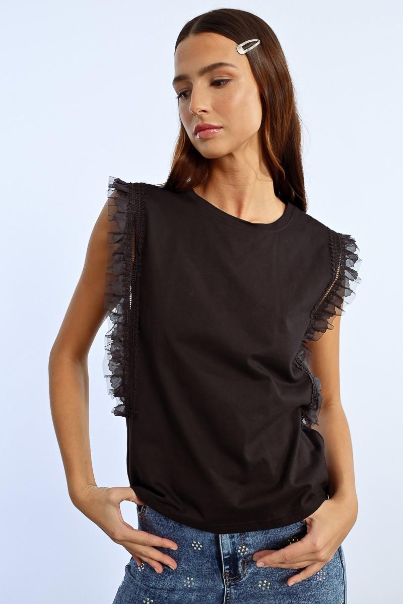 Molly Bracken T-shirt à Dentelle