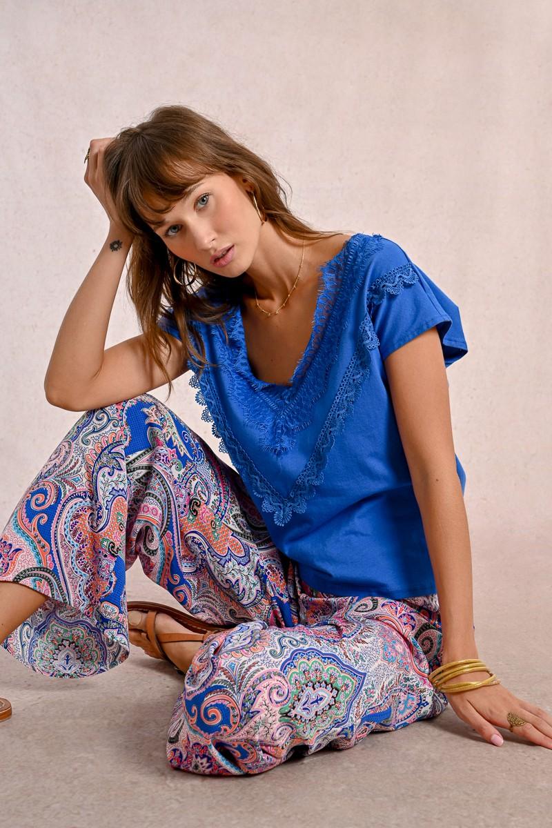 molly bracken T-shirt ajusté avec détail dentelle