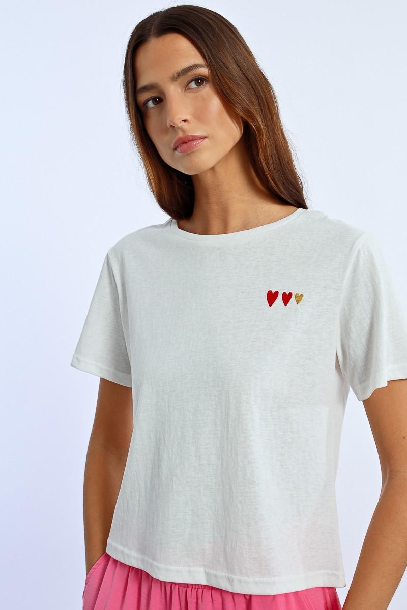 Molly Bracken T-shirt Droit Motif Cœur