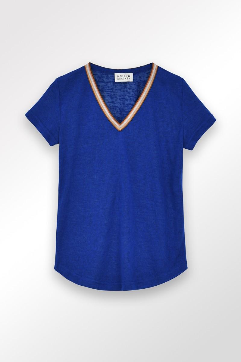 Molly Bracken T-shirt Encolure Irisée