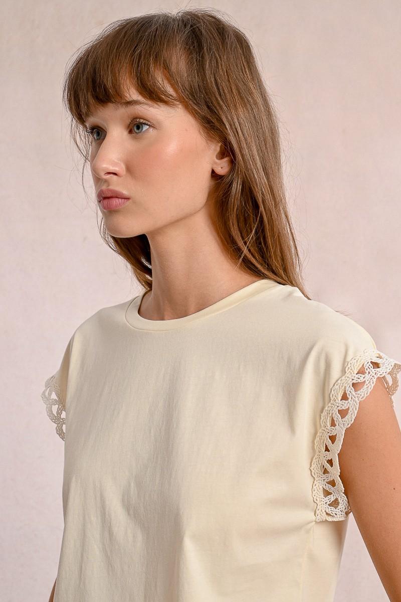 Molly Bracken T-shirt Manches Ajourées