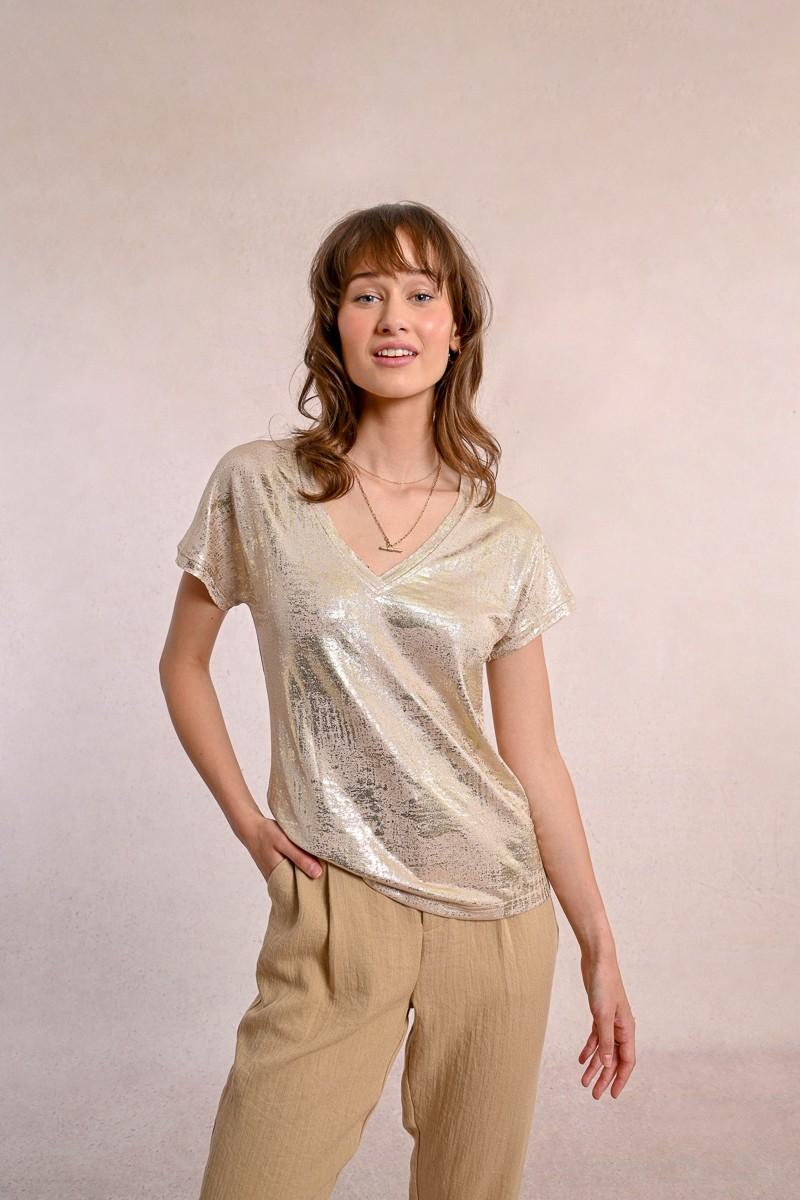 molly bracken T-shirt métallisé
