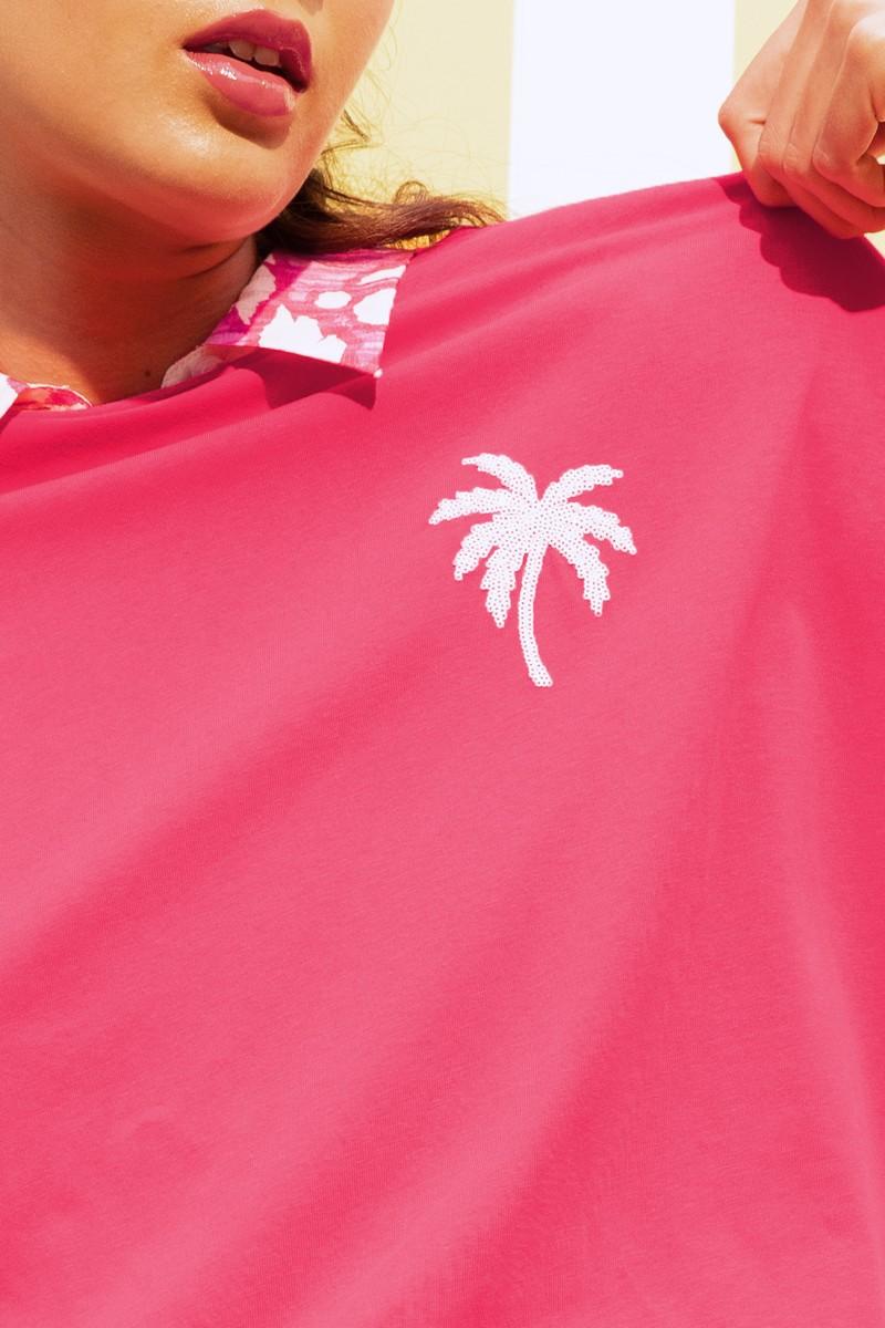 Molly Bracken T-shirt Oversize Motif Palmier