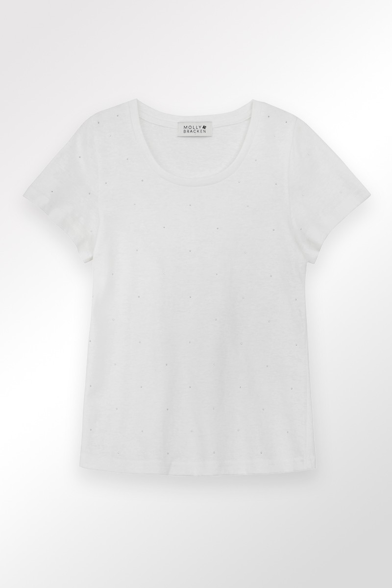 Molly Bracken T-shirt Parsemé De Strass