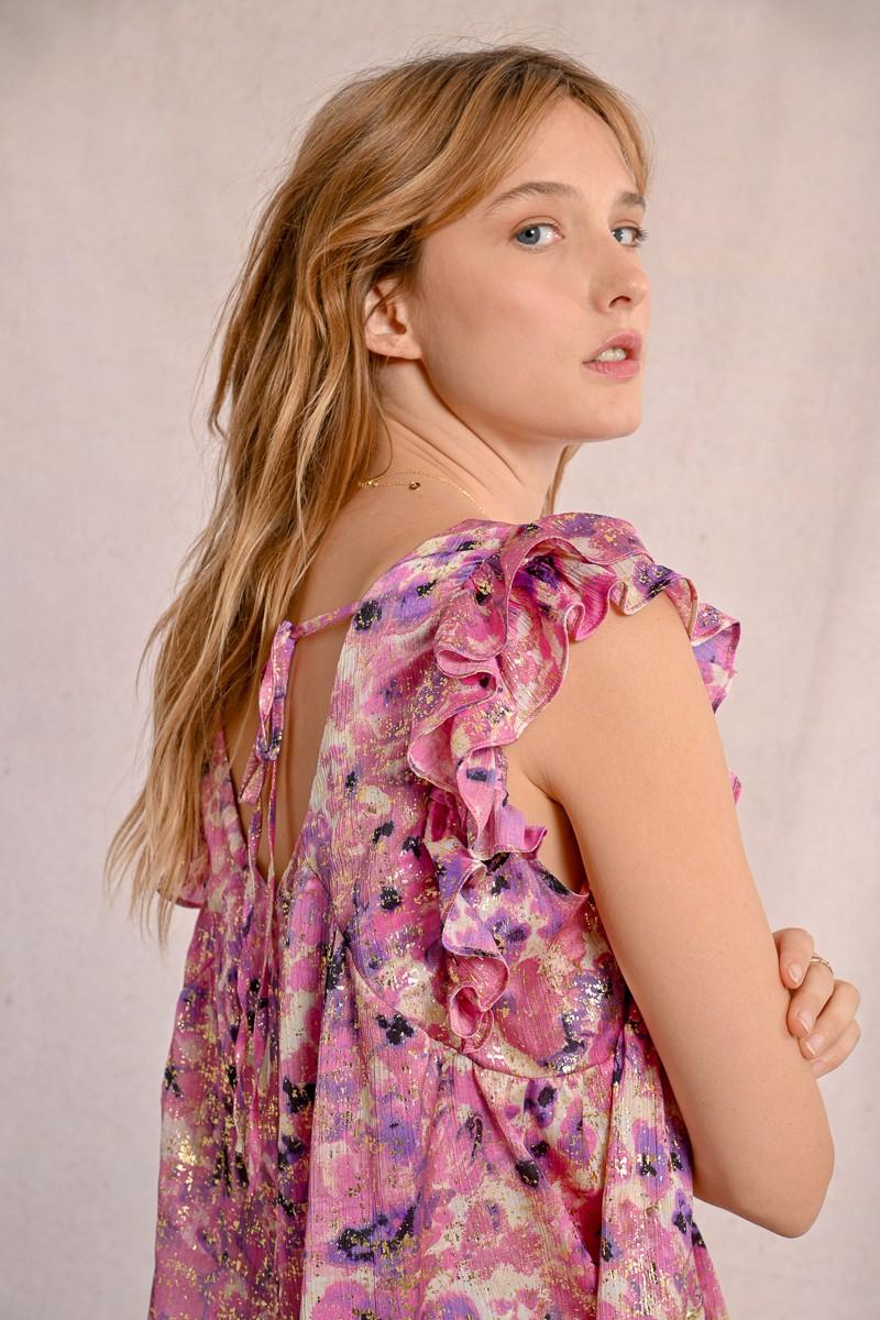Molly Bracken Top à Fronces