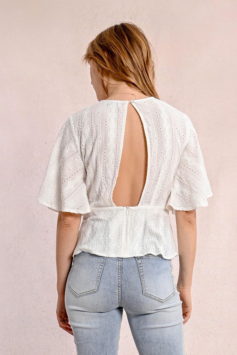 Molly Bracken Top En Broderies Anglaises
