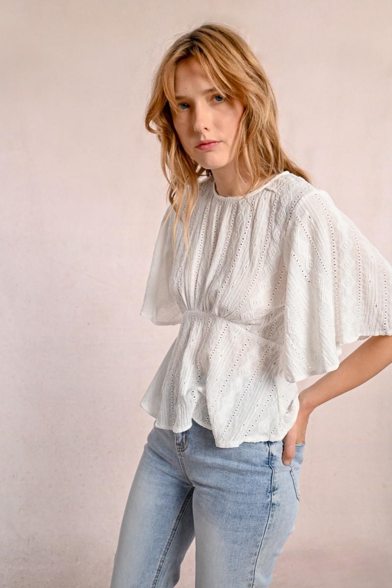 Molly Bracken Top En Broderies Anglaises