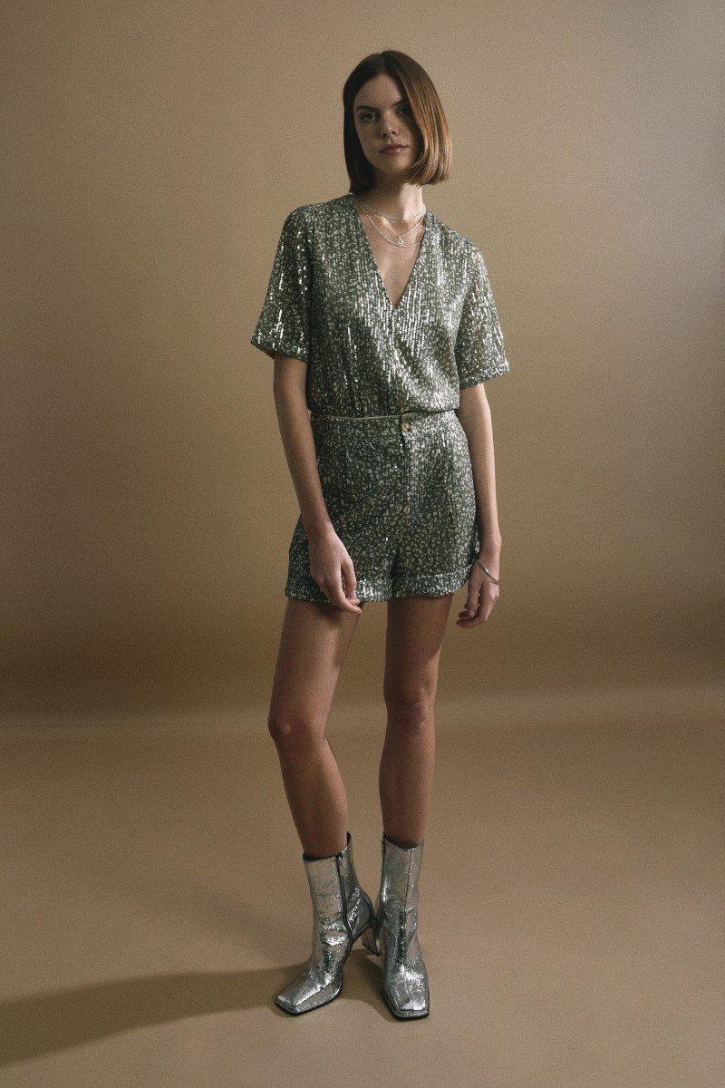 Molly Bracken Top Imprimé Dos Avec Fente