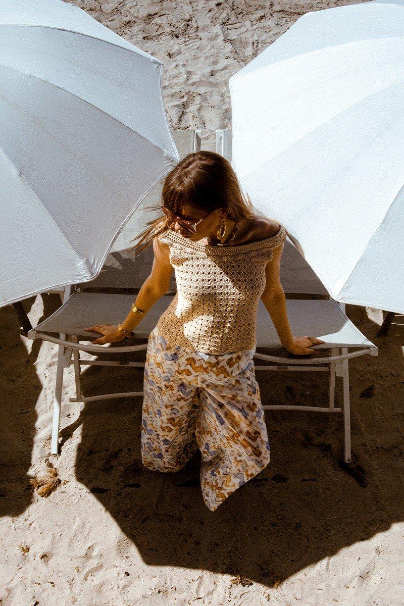Molly Bracken Top Macramé De Coton