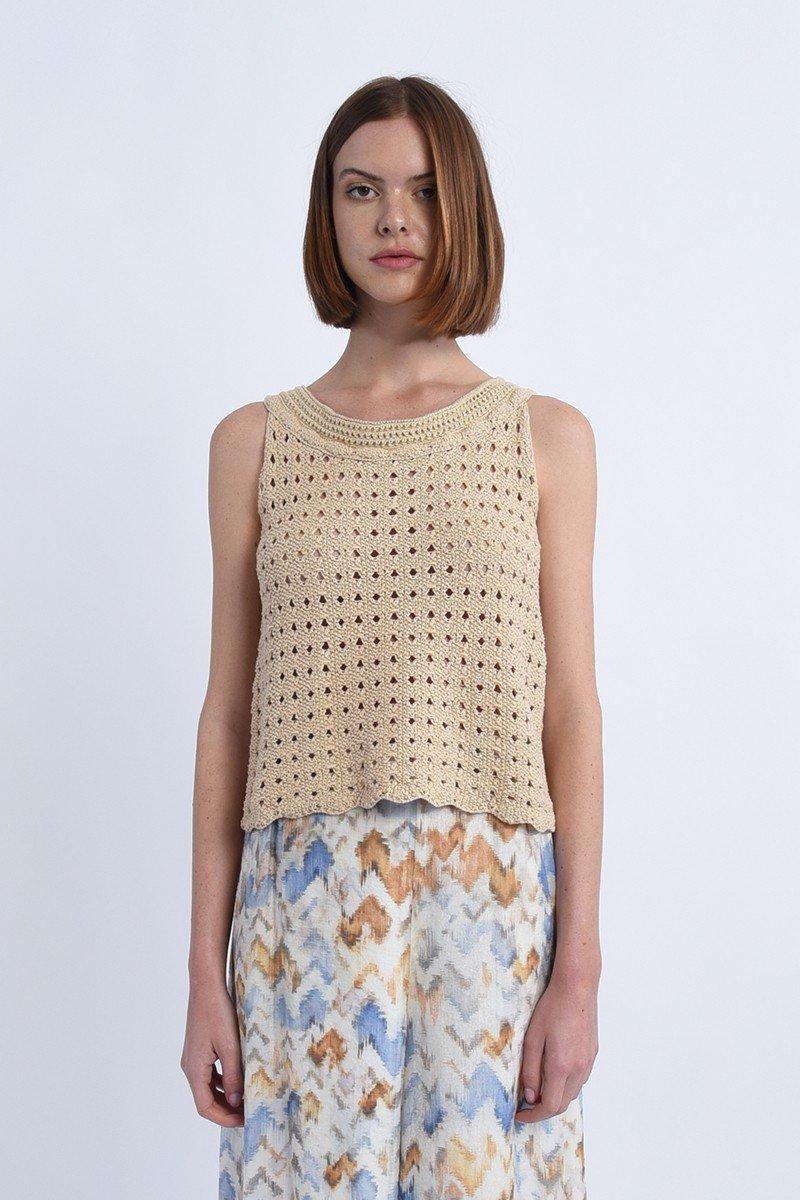 Molly Bracken Top Macramé De Coton
