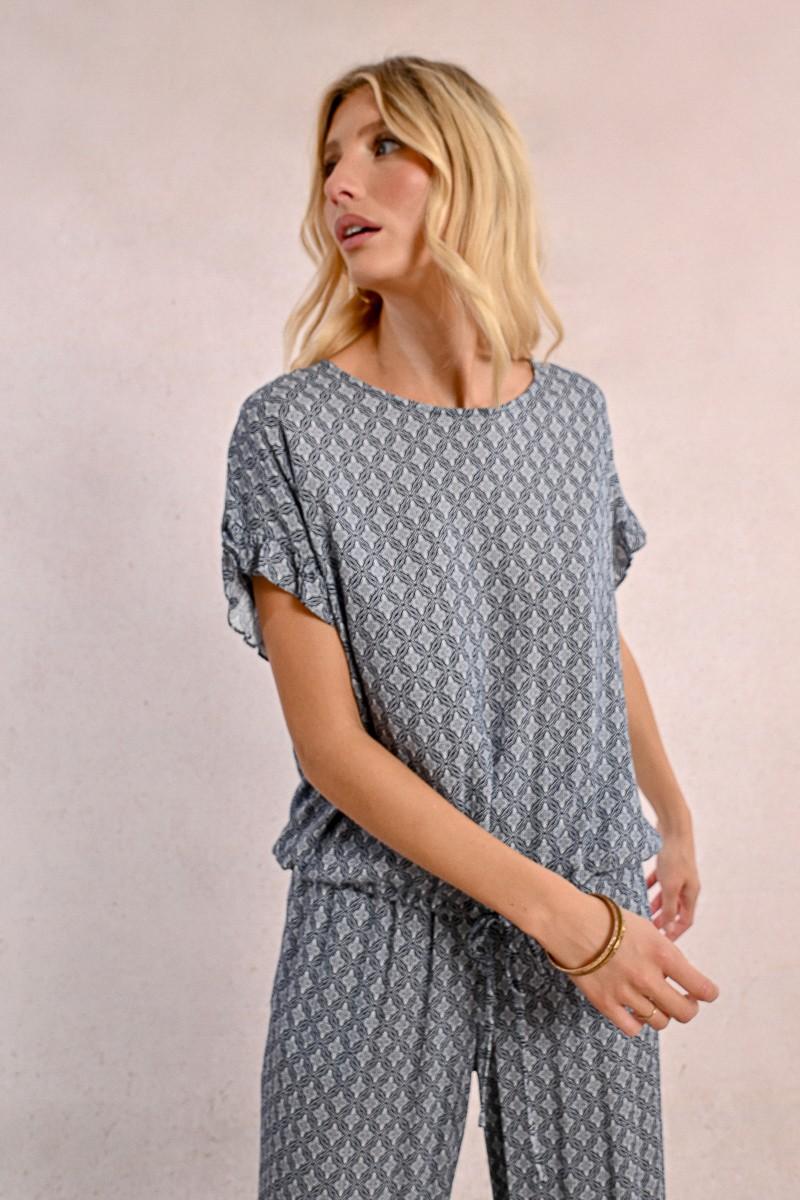 Molly Bracken Top Oversize Imprimé
