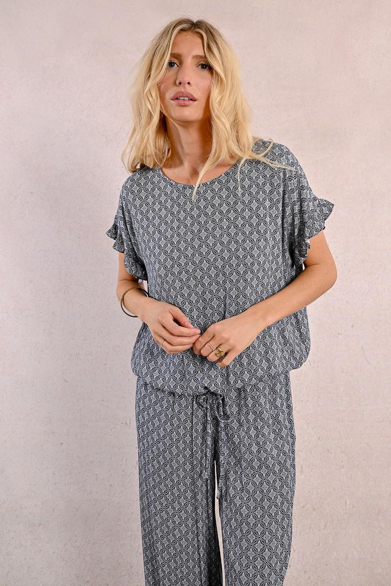 Molly Bracken Top Oversize Imprimé