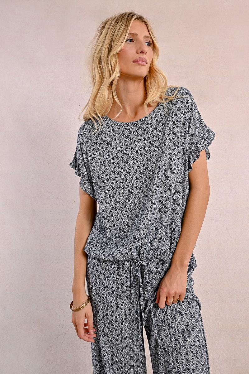 Molly Bracken Top Oversize Imprimé