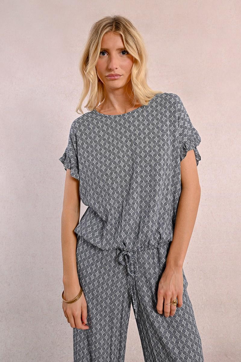 molly bracken Top oversize imprimé