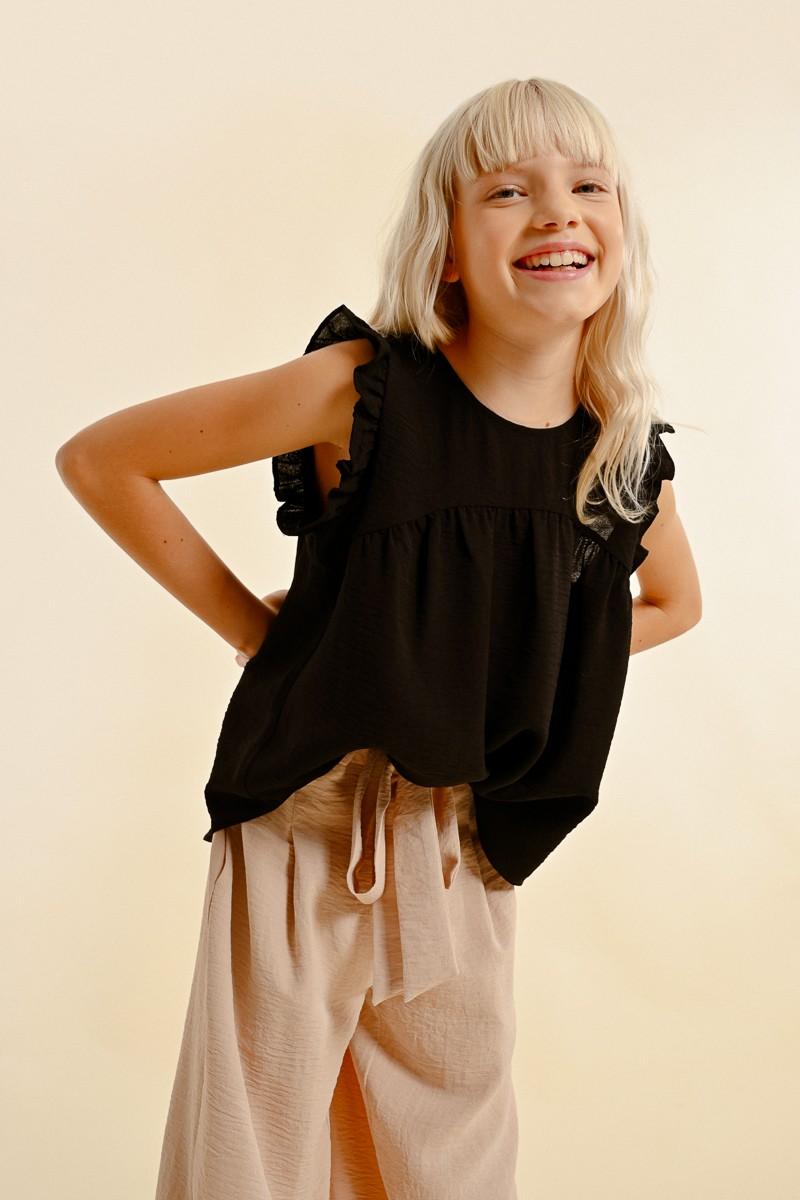 molly bracken Top plissé à volants