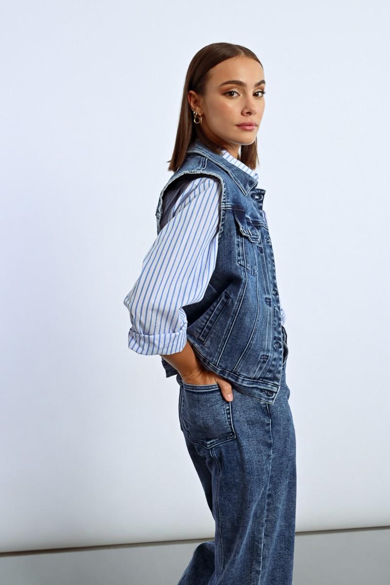 Molly Bracken Veste En Jean Sans Manches