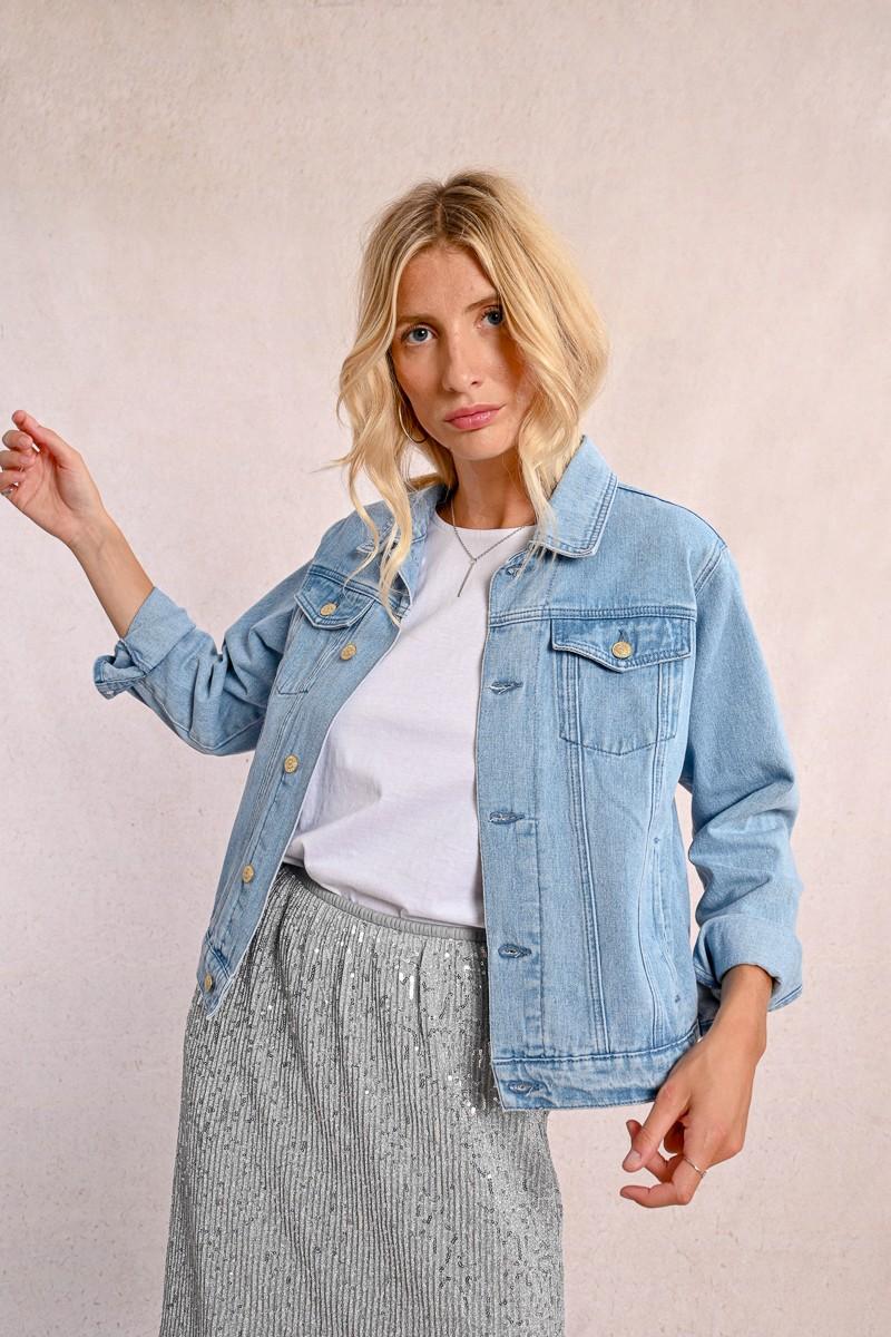 Molly Bracken Veste Oversize En Jean
