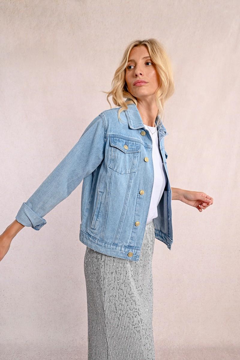 Molly Bracken Veste Oversize En Jean