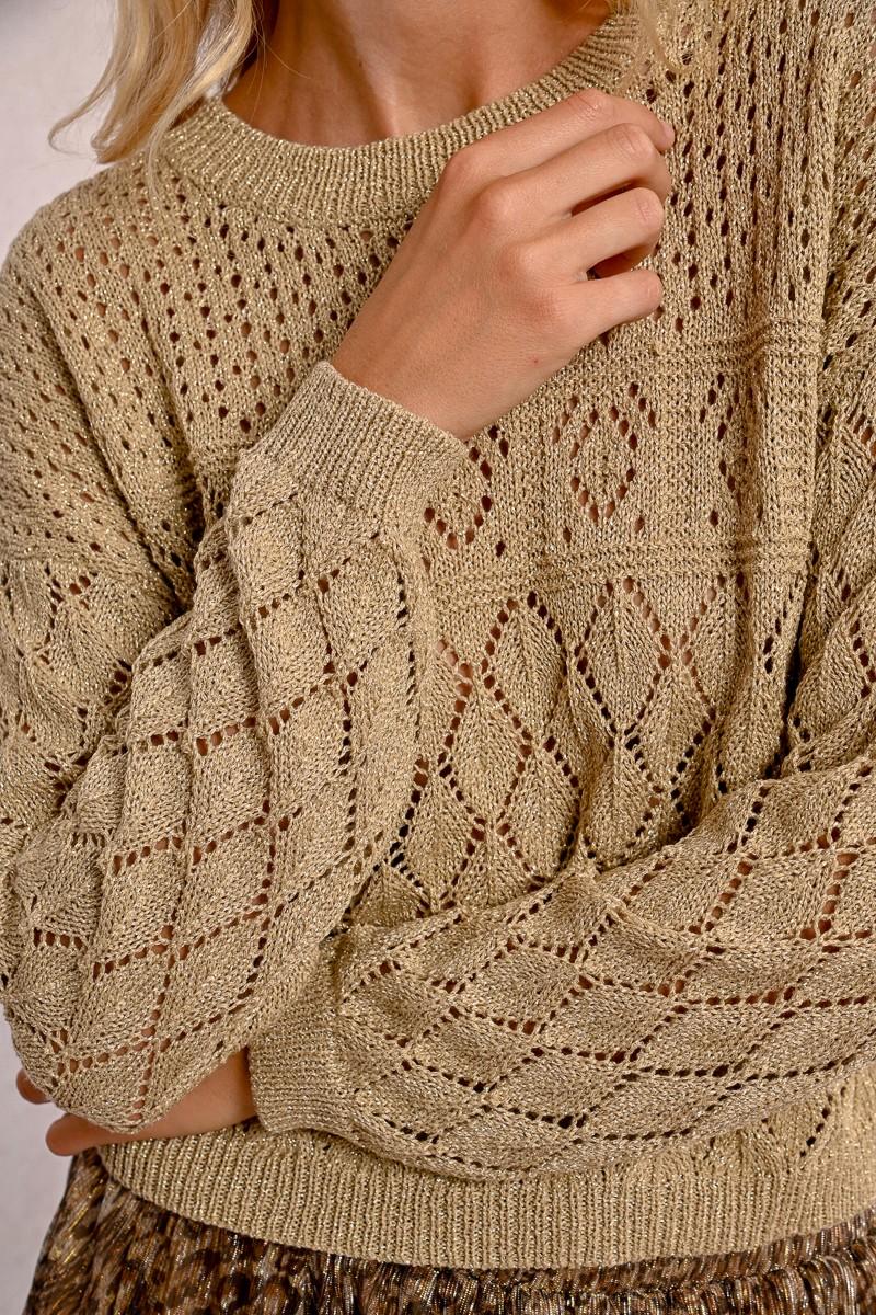 Molly Bracken Pull En Maille Manches Longues En Semi-transparence