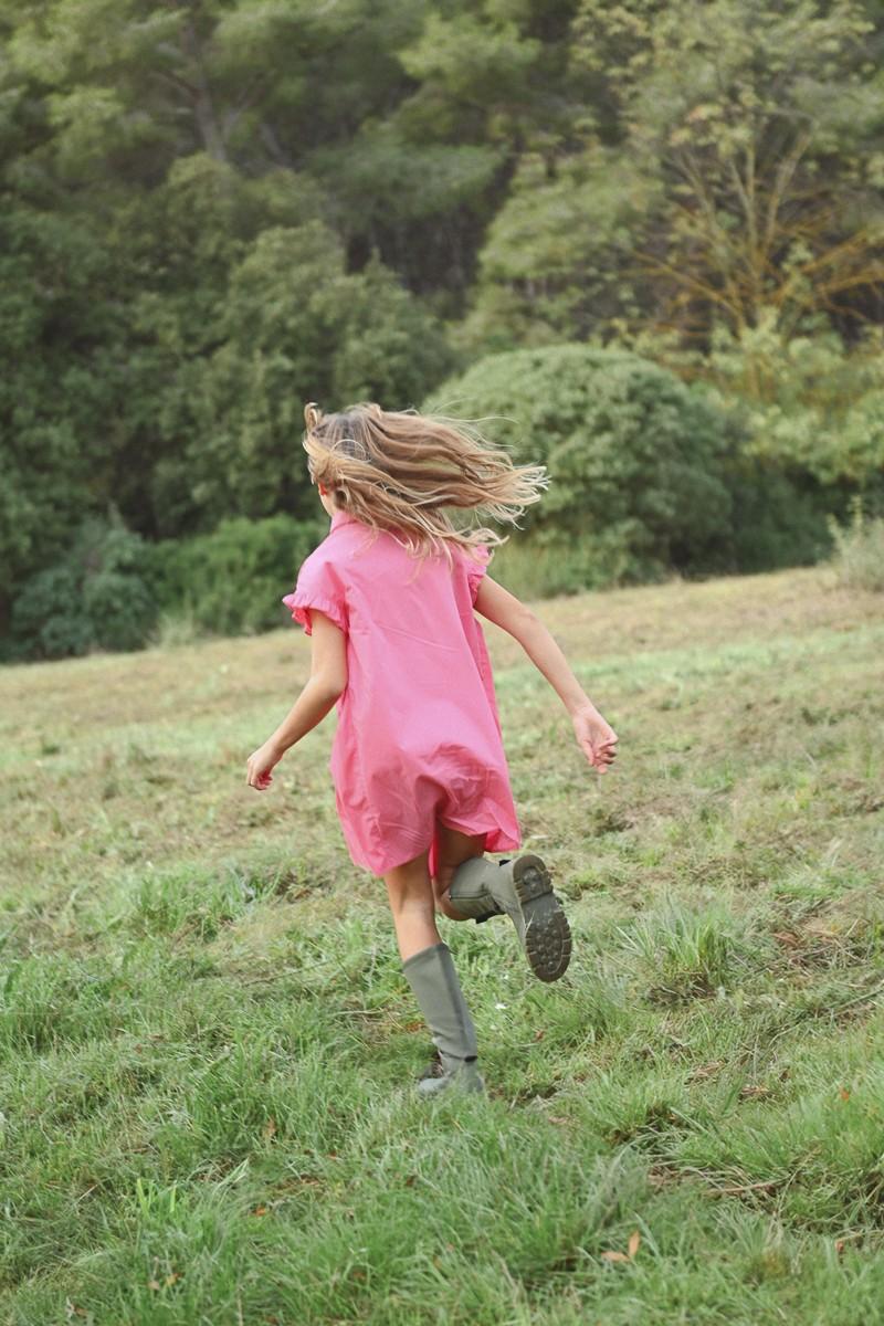 Molly Bracken Robe Chemise Courte à Détails Smockés