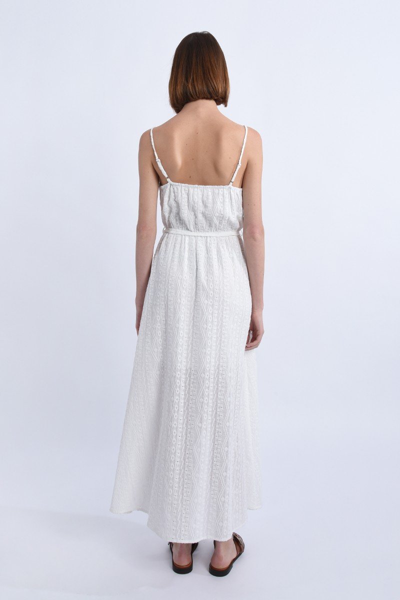 Molly Bracken Robe Longue Portefeuille Buste Croisé