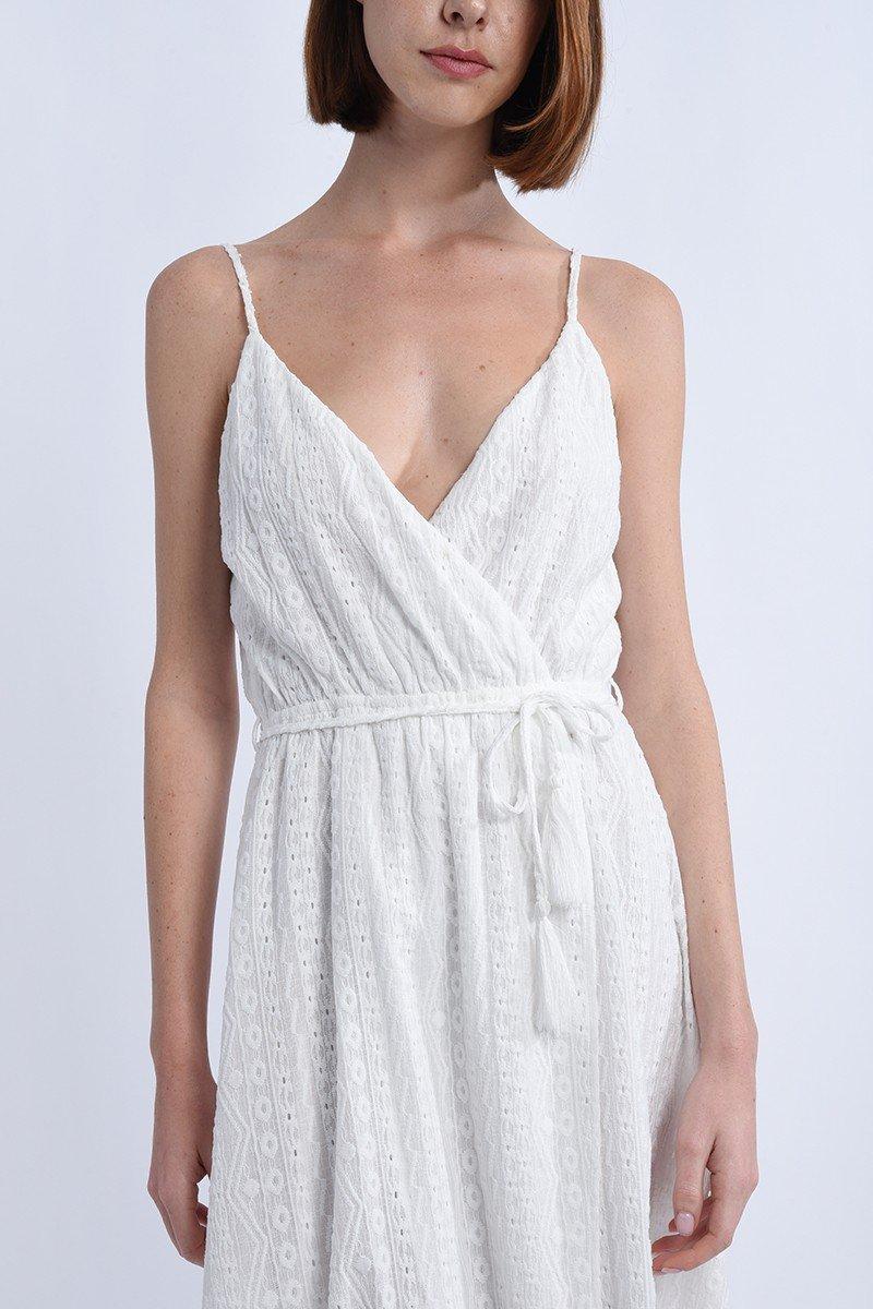 Molly Bracken Robe Longue Portefeuille Buste Croisé