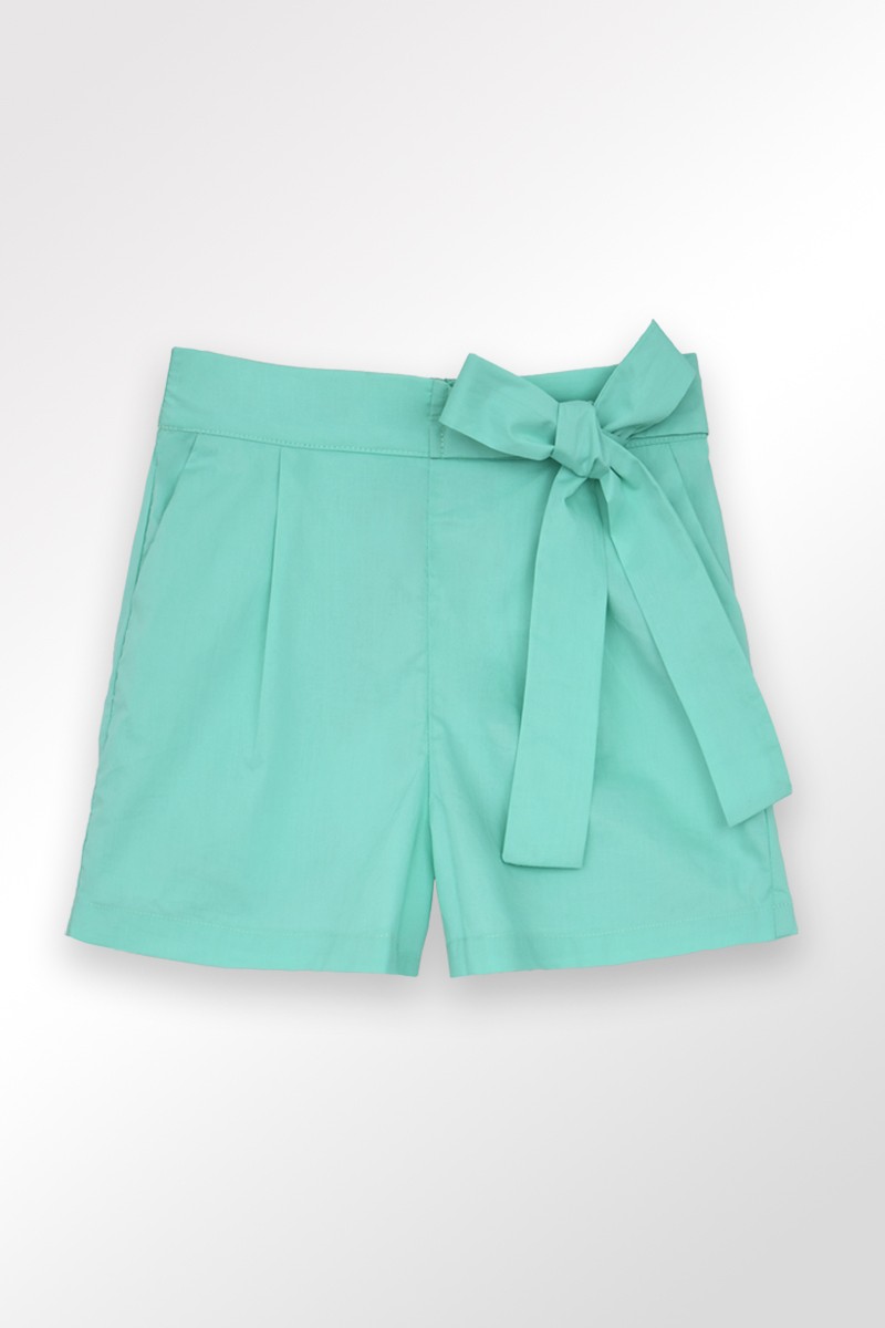 Molly Bracken Short En Popeline Nouable à La Taille