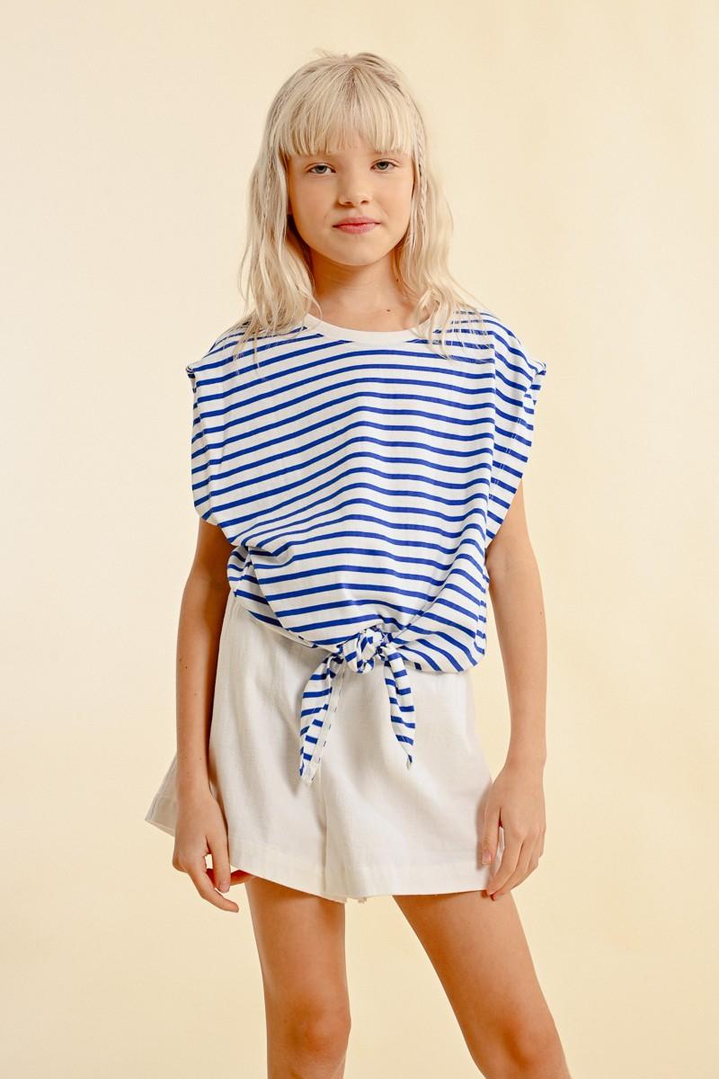 molly bracken T-shirt marinière nouable à la taille