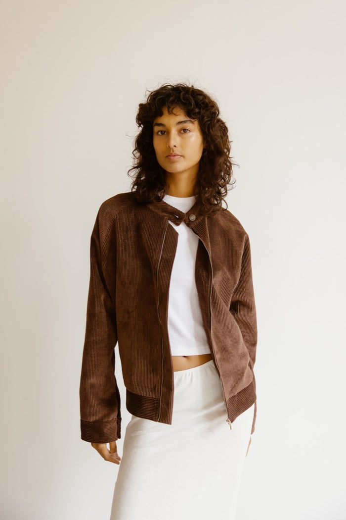 musier paris blouson en velours skyros