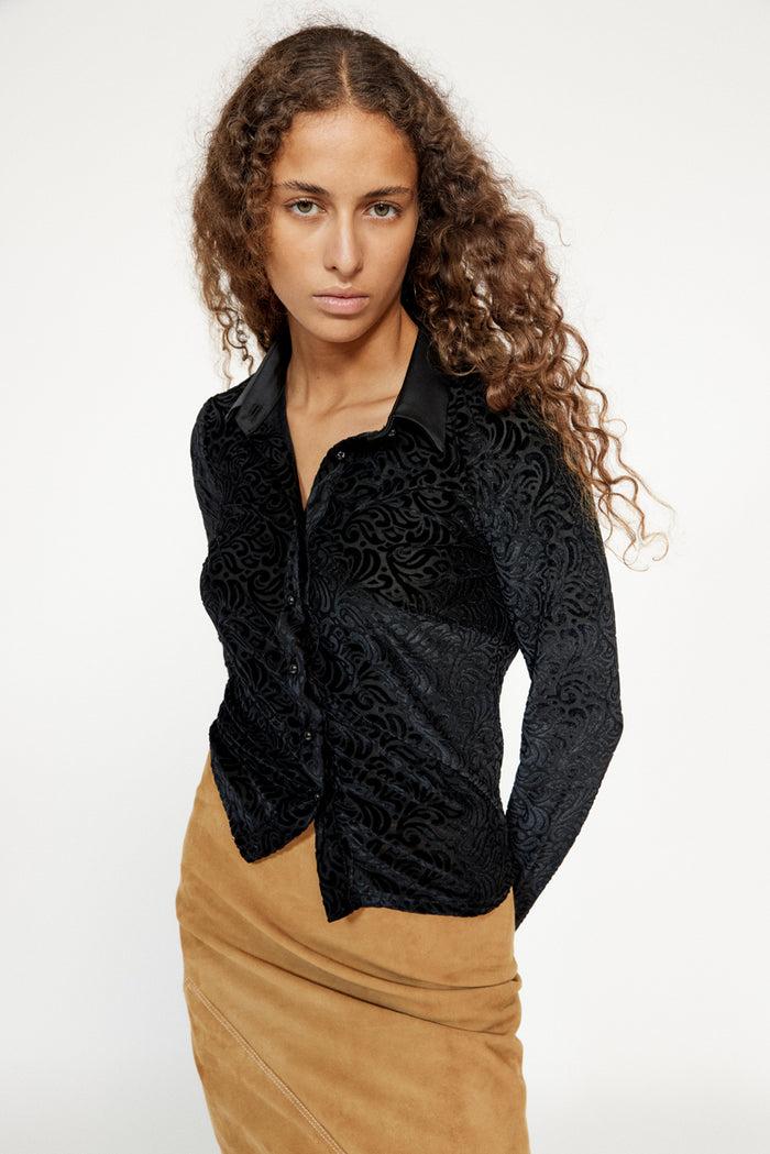 musier paris chemise en dévoré parys