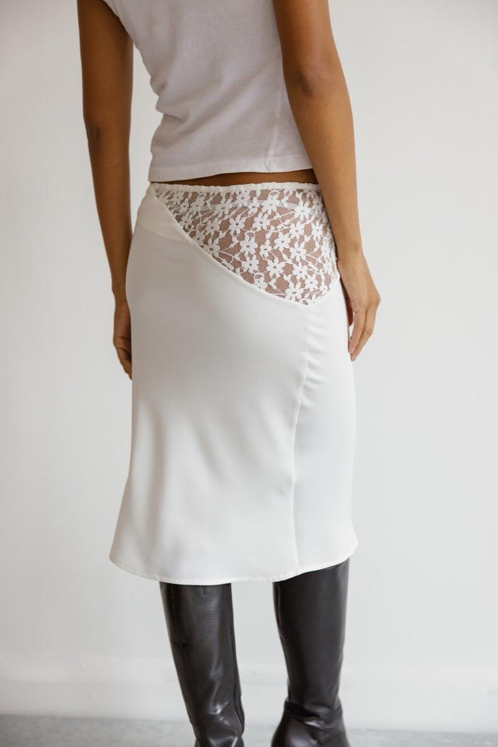 Musier Paris Jupe En Satin Trimiti