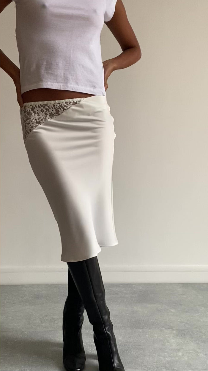 Musier Paris Jupe En Satin Trimiti