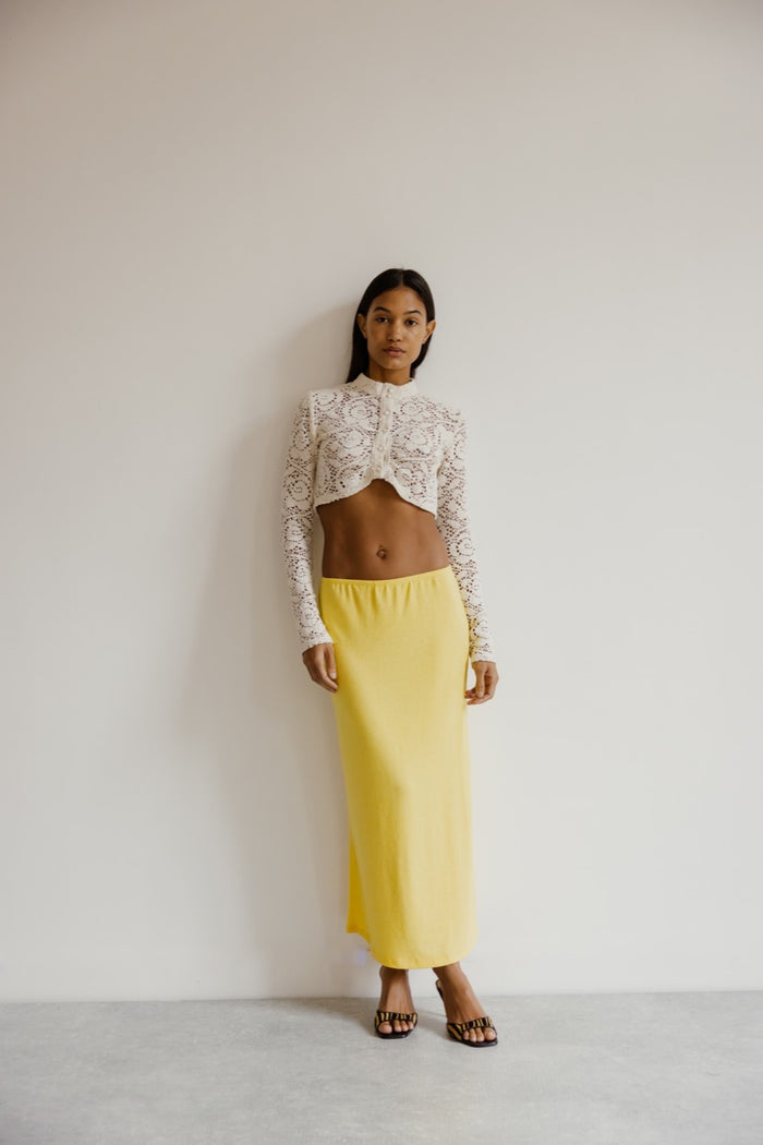 musier paris jupe longue en jersey levant