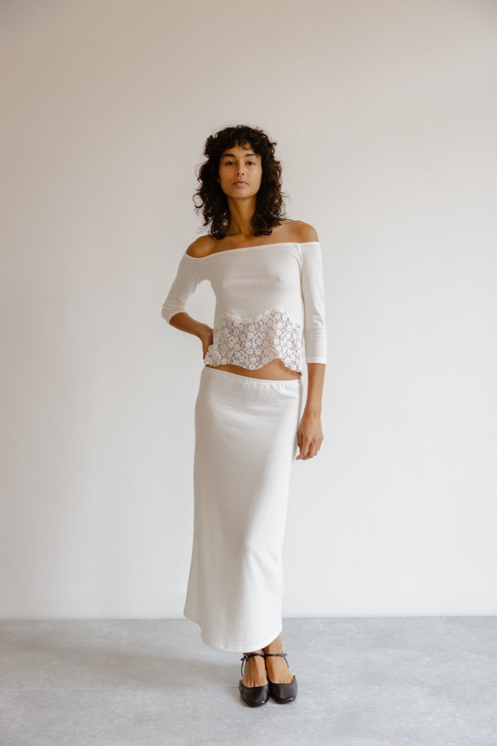 musier paris jupe longue en jersey pantelleria