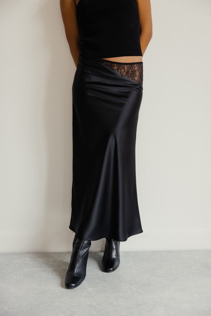 Musier Paris Jupe Midi En Satin Curzola