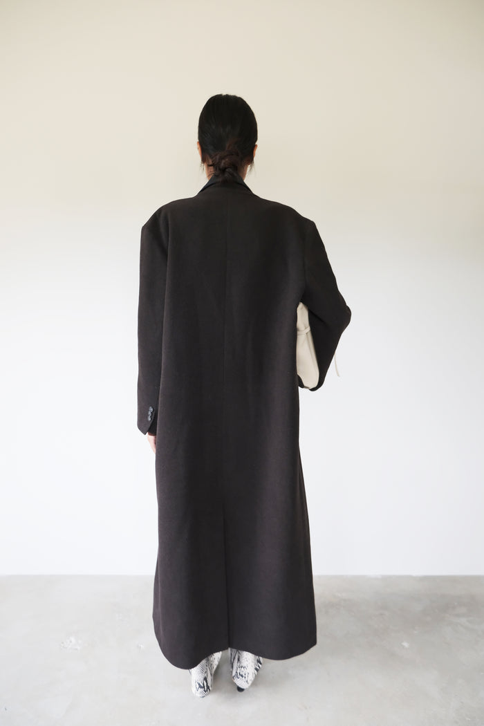 musier Paris Manteau Long Chocolat Enormous