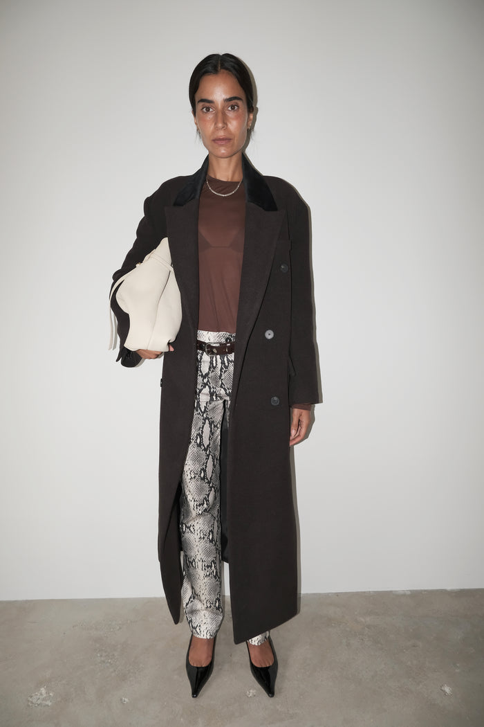 Musier Paris Manteau Long Chocolat Enormous