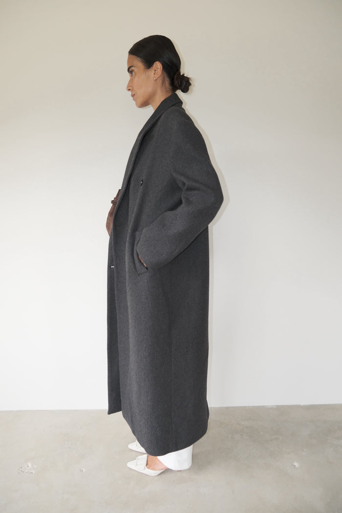 Musier Paris Manteau Long Gris Superflu