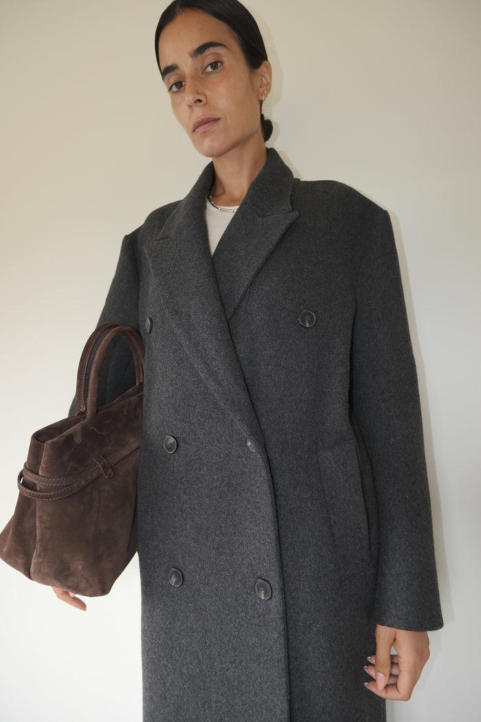 Musier Paris Manteau Long Gris Superflu