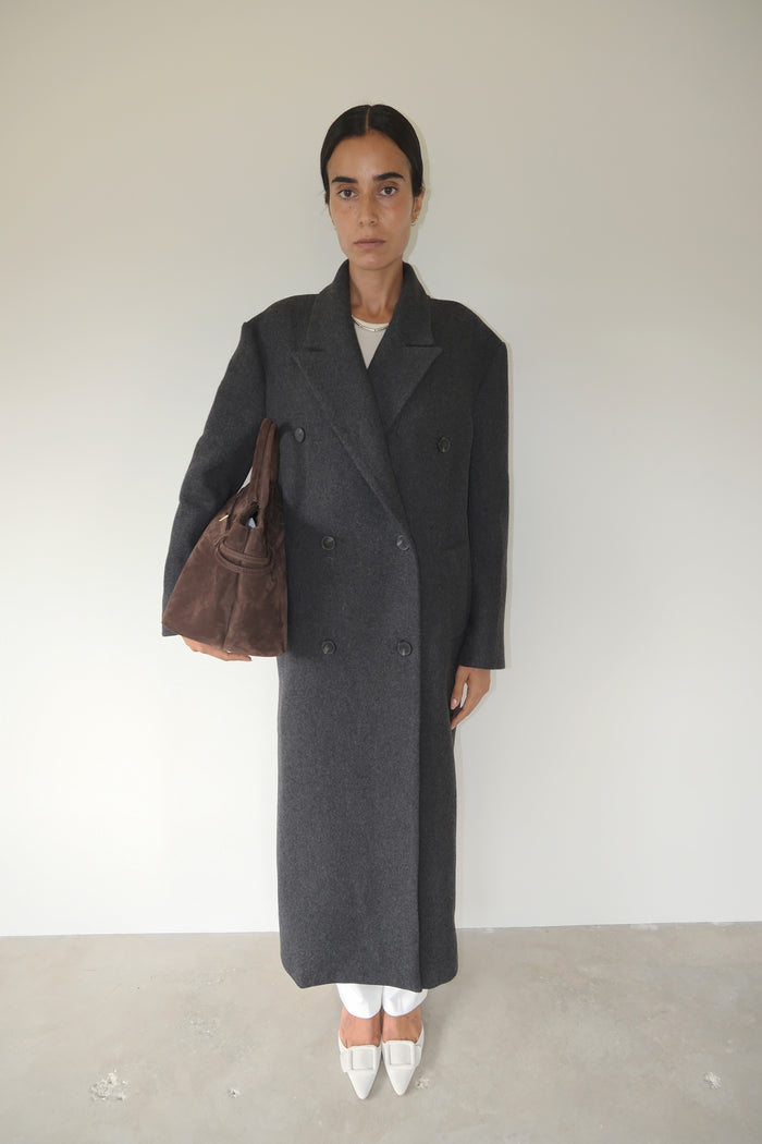 Musier Paris Manteau Long Gris Superflu